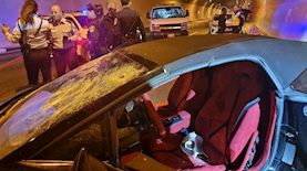 הלמבורגיני בכביש 6, צילום: דוברות המשטרה